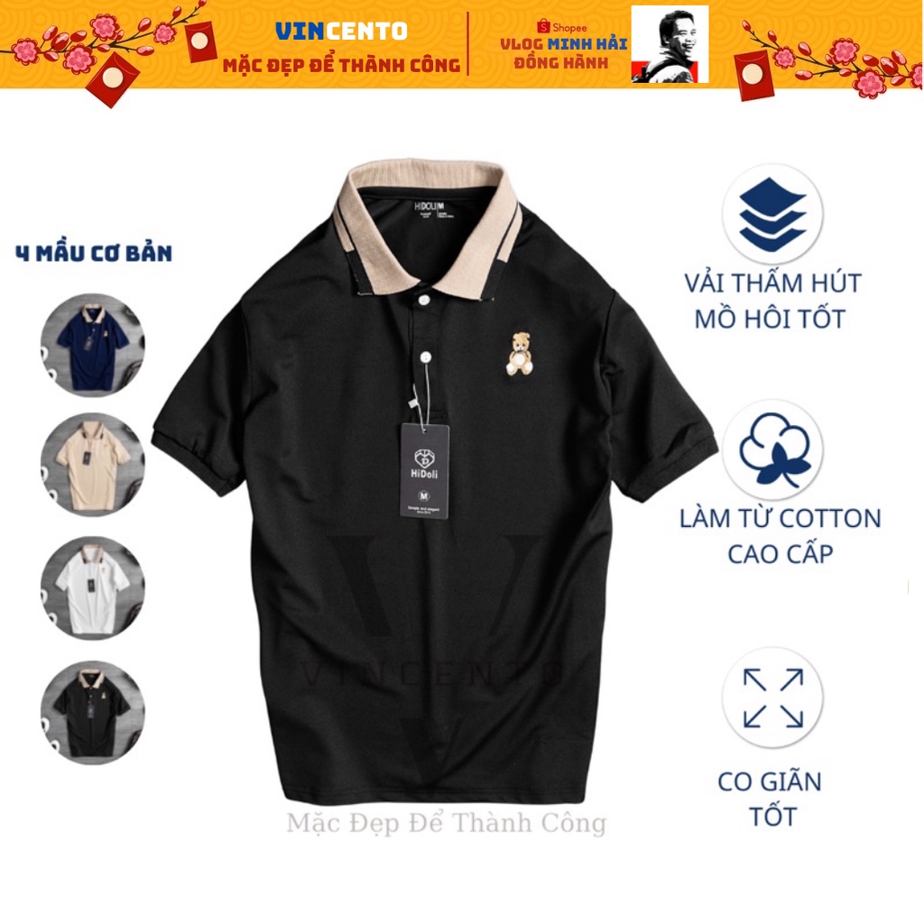 Áo Thun Nam Có Cổ Tay Ngắn Vải Cá Sấu, Chất Premium Cotton Thấm Hút Cực Tốt/ Áo Polo Nam Slimfit Cổ Bẻ Chất Vải Cá Sấu