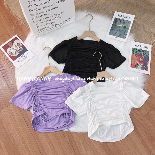 ÁO CROPTOP DÂY RÚT HAI BÊN