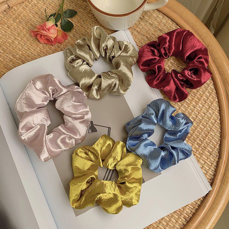 Dây cột tóc scrunchies vải nhung siêu mềm