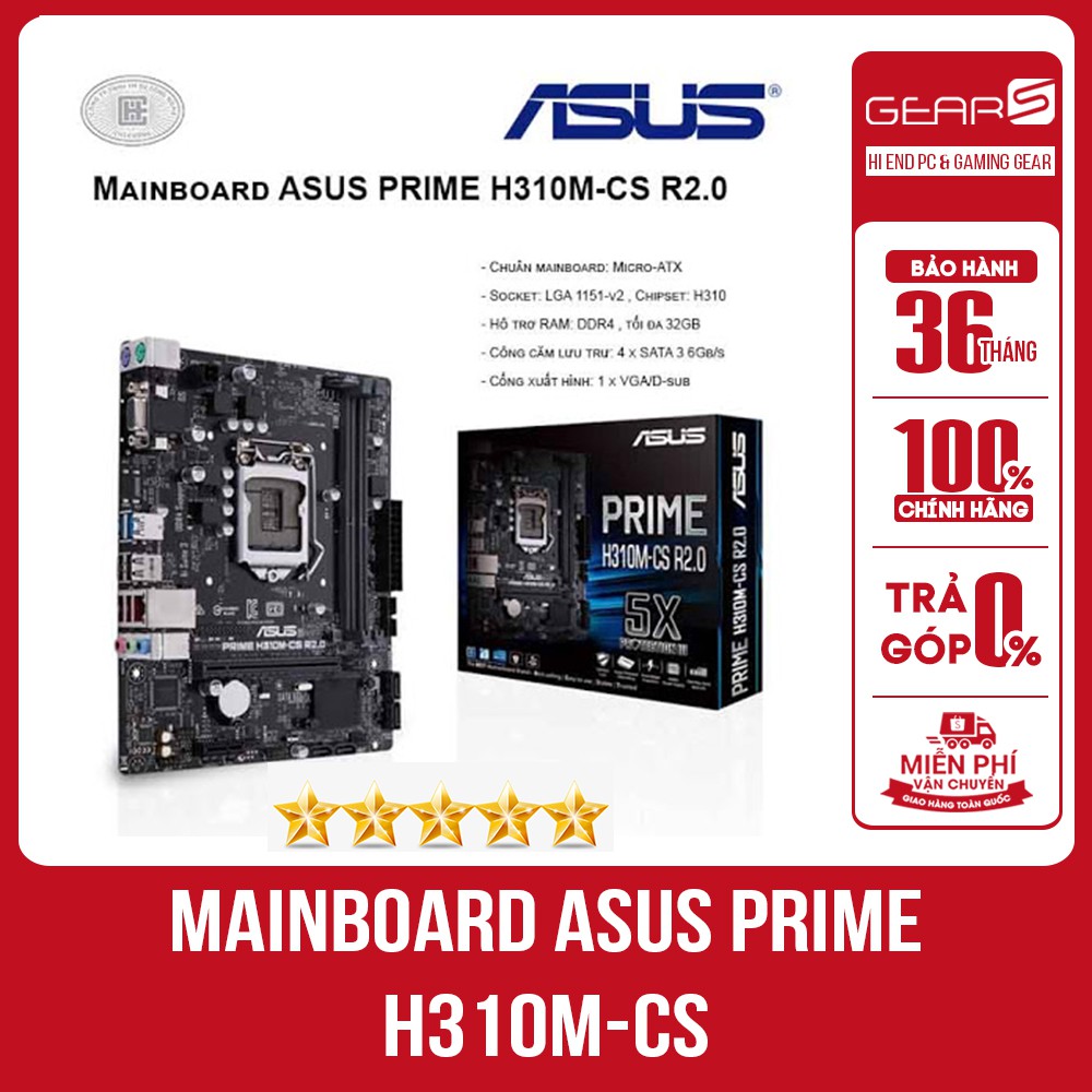 [Mã ELCL99 giảm 7% đơn 500K] Bo mạch chủ ASUS PRIME H310M-CS chính hãng BH 36 Tháng | BigBuy360 - bigbuy360.vn