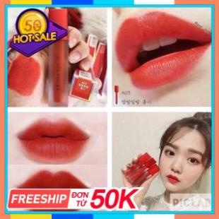 Son Black Rouge  A06 Màu Đỏ gạch 🎁CHUẨN CHÍNH HÃNG🎁 Son kem lì A12 ĐỎ NÂU TRẦM | Thế Giới Skin Care
