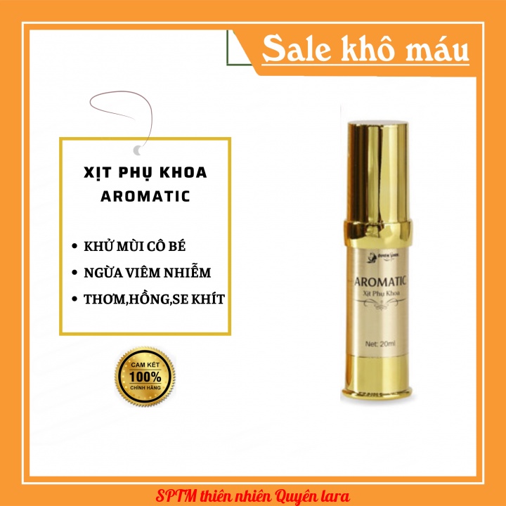 Xịt Phụ Khoa Aromatic Quyên Lara,Hương Thơm Quyến Rũ Khử Mùi Hôi,Làm Thơm,Hồng,Se Khít Cô Bé Dạng Xịt 20ml