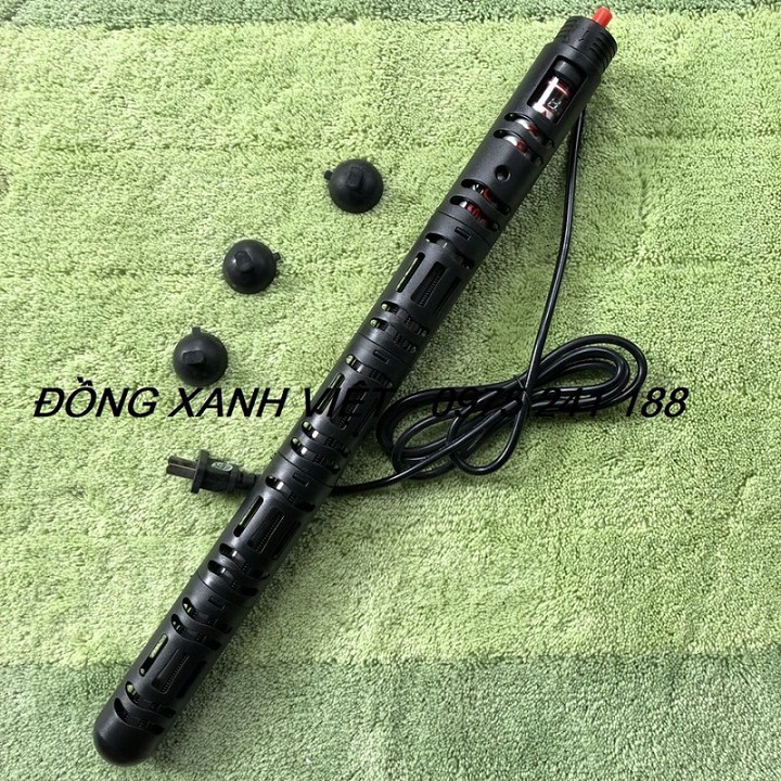 Sưởi bế cá vỏ nhựa chống bỏng 500W tích hợp nhiệt kế điện tử hiển thị màn hình LED cho bể 500 lít, hoặc 150cm