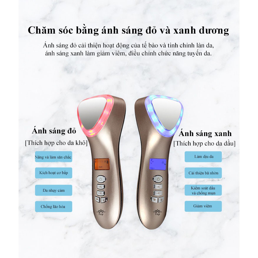 Máy Massage Mặt Làm Đẹp Da Photon Nóng Và Lạnh Rửa Sạch Sâu Thu Nhỏ Lỗ Chân Lông Tăng Cường Hấp Thụ Chất-Beauty Top Spot | BigBuy360 - bigbuy360.vn