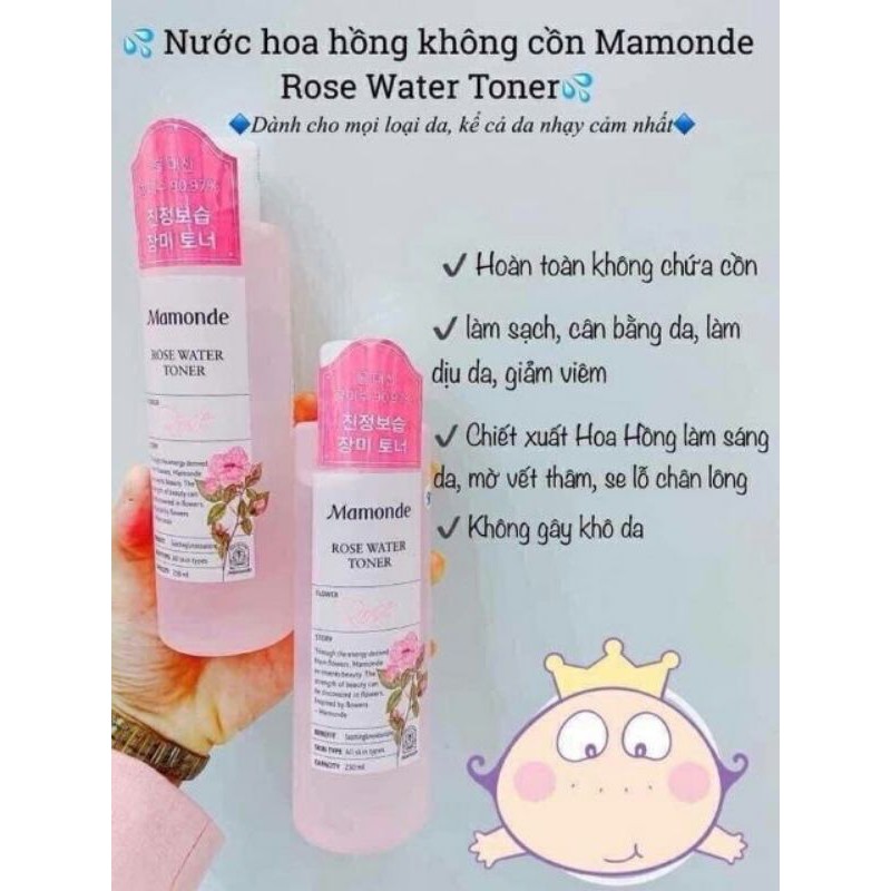 Nước hoa hồng Mamonde Rose Water Toner 250ml