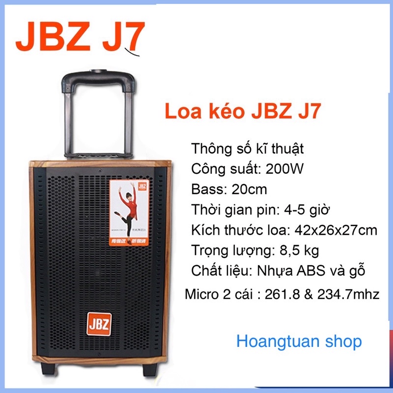 [Mã ELHACE giảm 4% đơn 300K] loa kéo JBZ NE-108 mic bluetooth.