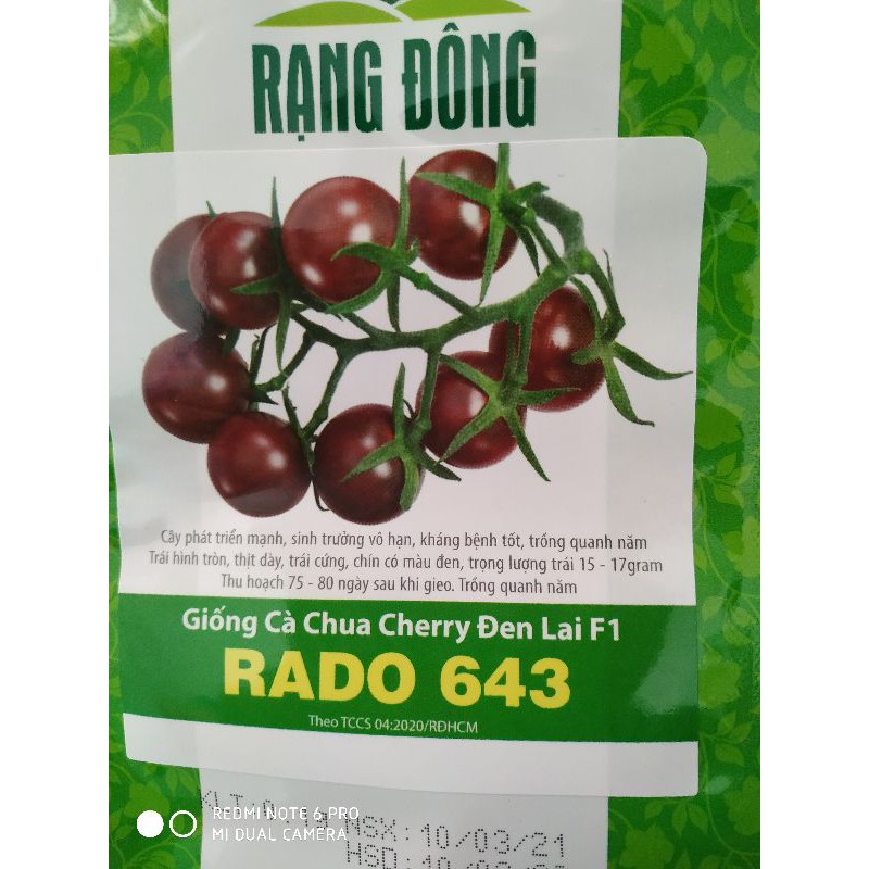 Hạt giống Cà chua Cherry Đen lai F1 0.1gr ❤️FREESHIP EXTRA❤️
