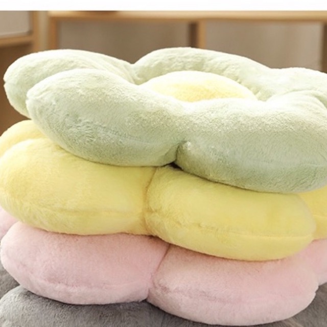 Thảm lông hình bông hoa gối ôm sofa nệm lót ghế, đệm tựa lưng phụ kiện trang trí nội thất phòng (Mã 07)