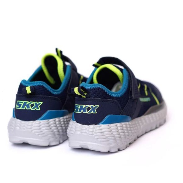 GIÀY SKECHER TRẺ EM CỔ CHUN QUAI DÁN NAVY XUẤT ĐỨC, GLK12