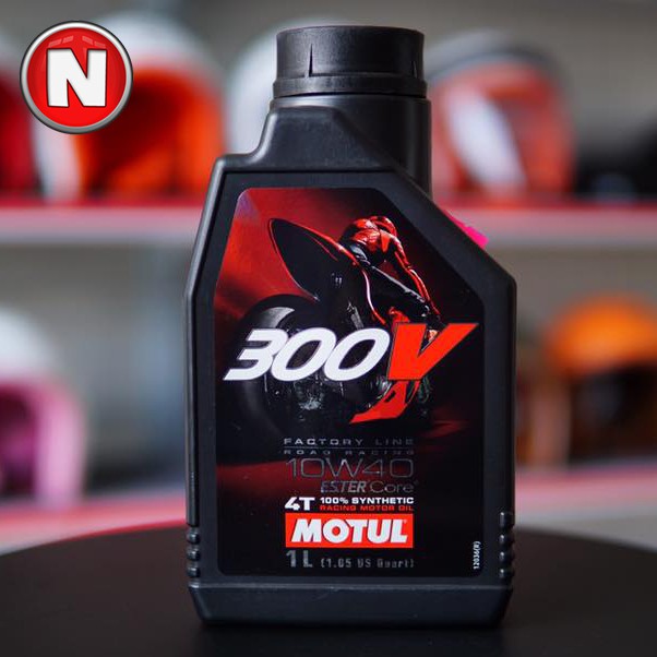 Nhớt Motul 300V 10W40 Tem 3 Lớp Châu Âu Nhập Khẩu Pháp Cho Xe Côn Tay Cao Cấp 1 Lít