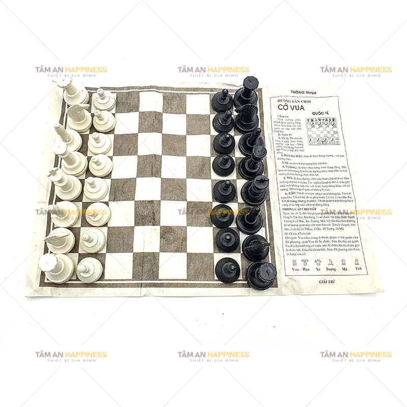 Bộ bàn cờ vua quốc tế quân nhựa bàn giấy