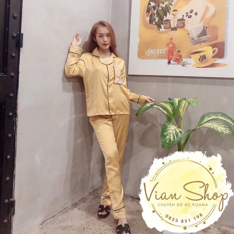Bộ đồ pijama, bộ ngủ lụa cao cấp hoạ tiết chất mát lịm