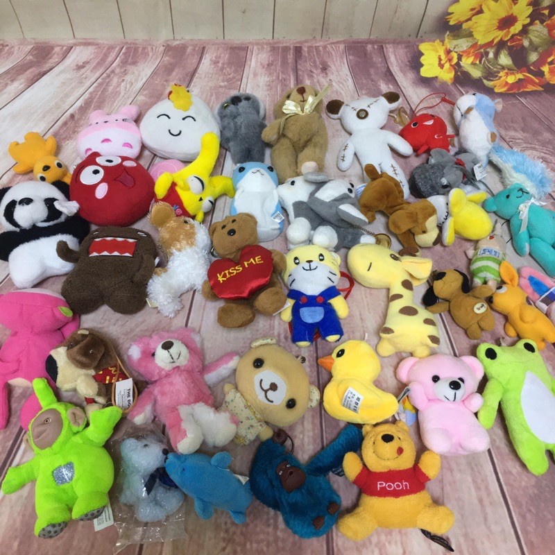 Móc khóa gấu bông dễ thương làm móc chìa khóa, treo balo, treo cặp sách, đồ đôi size 8 - 10cm đủ hình ngộ nghĩnh