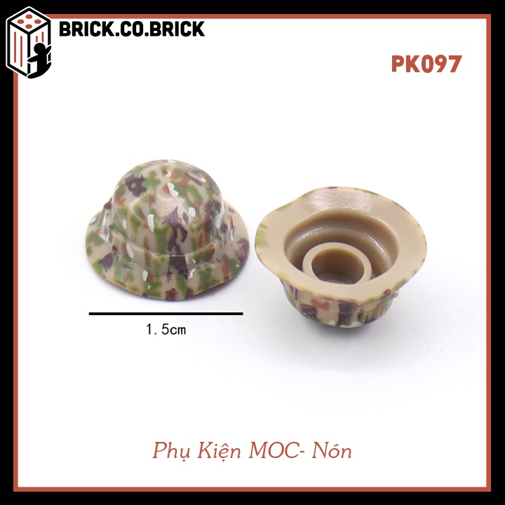 Phụ Kiện Nón Giáp Màu Be Phụ Kiện Quân Đội MOC Army Minifigure PK092-PK098