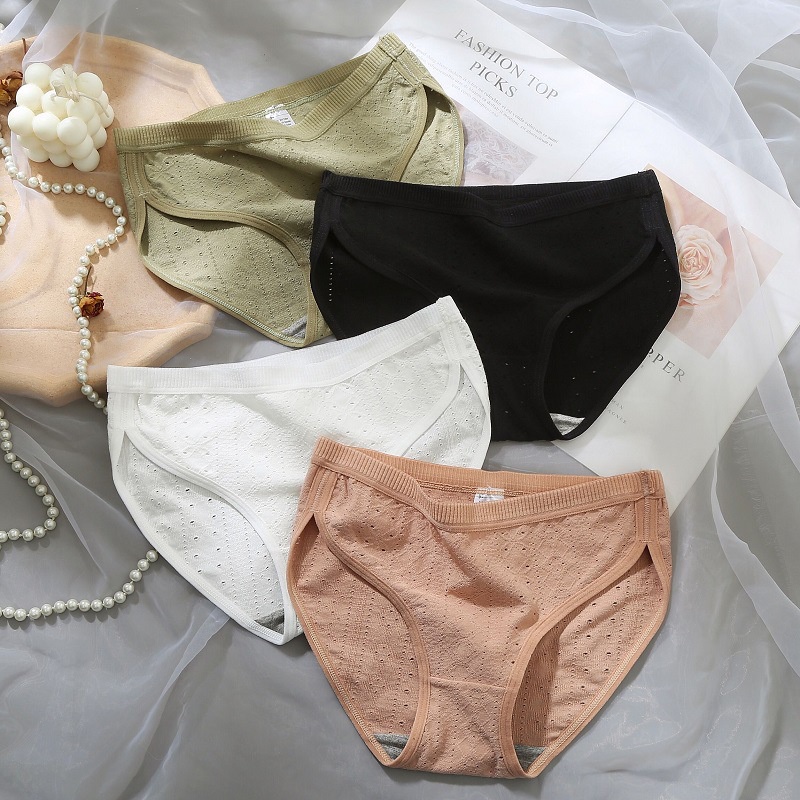 Quần Lót 100% Cotton Thoáng Khí Cho Nữ