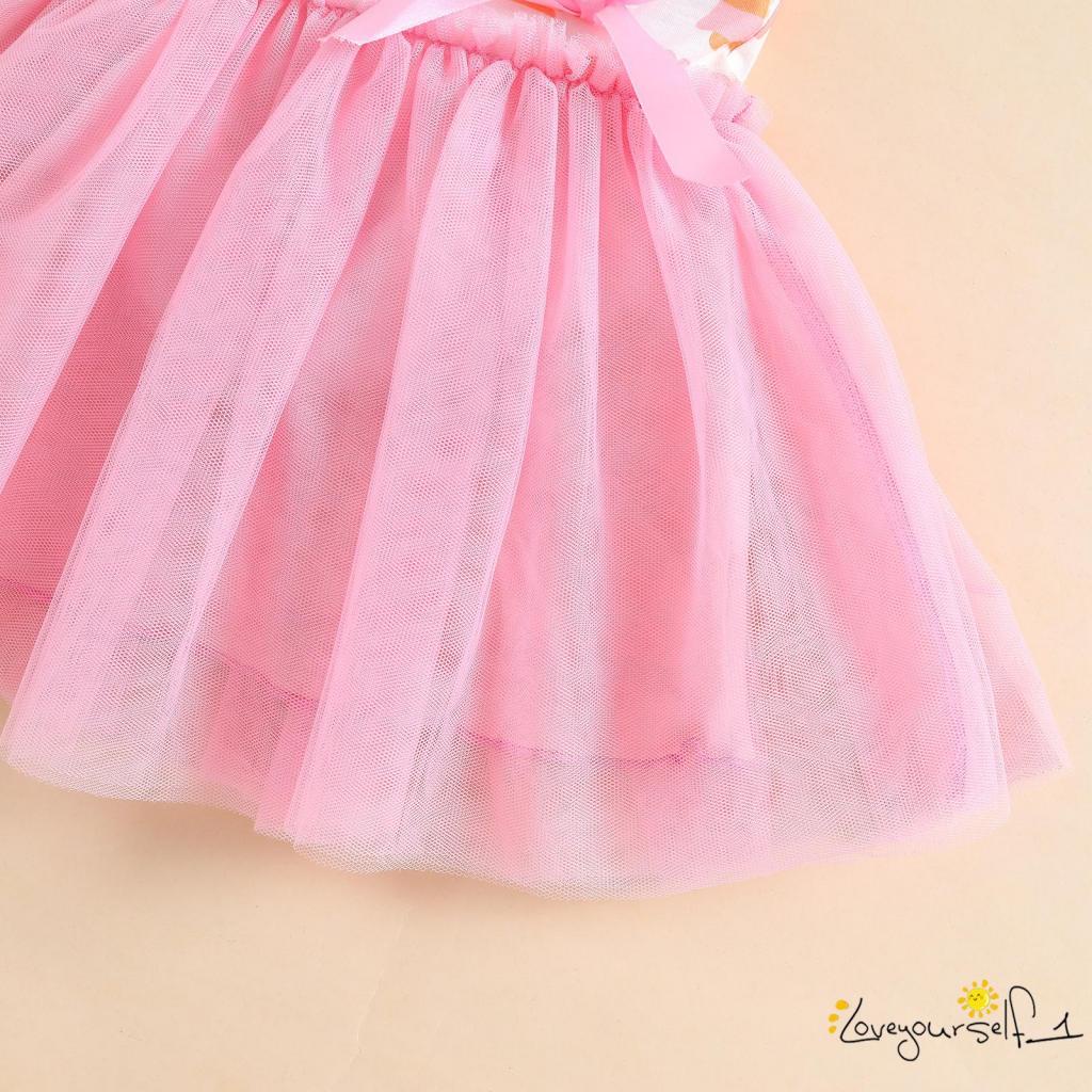 Đầm Sát Nách Cổ Tròn B930G In Hình Khủng Long Cho Bé Gái 1-6 Tuổi