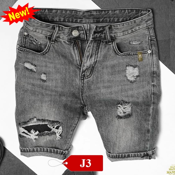 Sỉ Quần Short Nam VNXK, co dãn, Short Jean Nam Phong Cách Hàn Quốc, Ống Côn, Trẻ Trung, Năng Động Mã J3