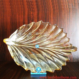 Đĩa thủy tinh - đĩa thủy hình chiếc lá cao cấp