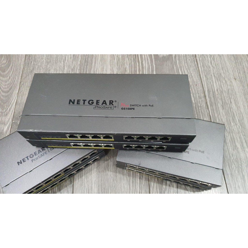 Bộ chia mạng Switch NETGEAR GS108PE 8 Port Gigabit Ethernet PoE Smart Managed Plus Switch with 4-Ports PoE