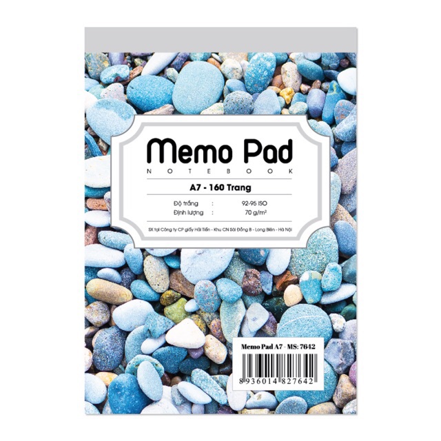 [Mã LIFEBOOK2 giảm 10% đơn 0Đ] Lốc 5 quyển sổ xé A7 Memo Pad 160 trang 7642