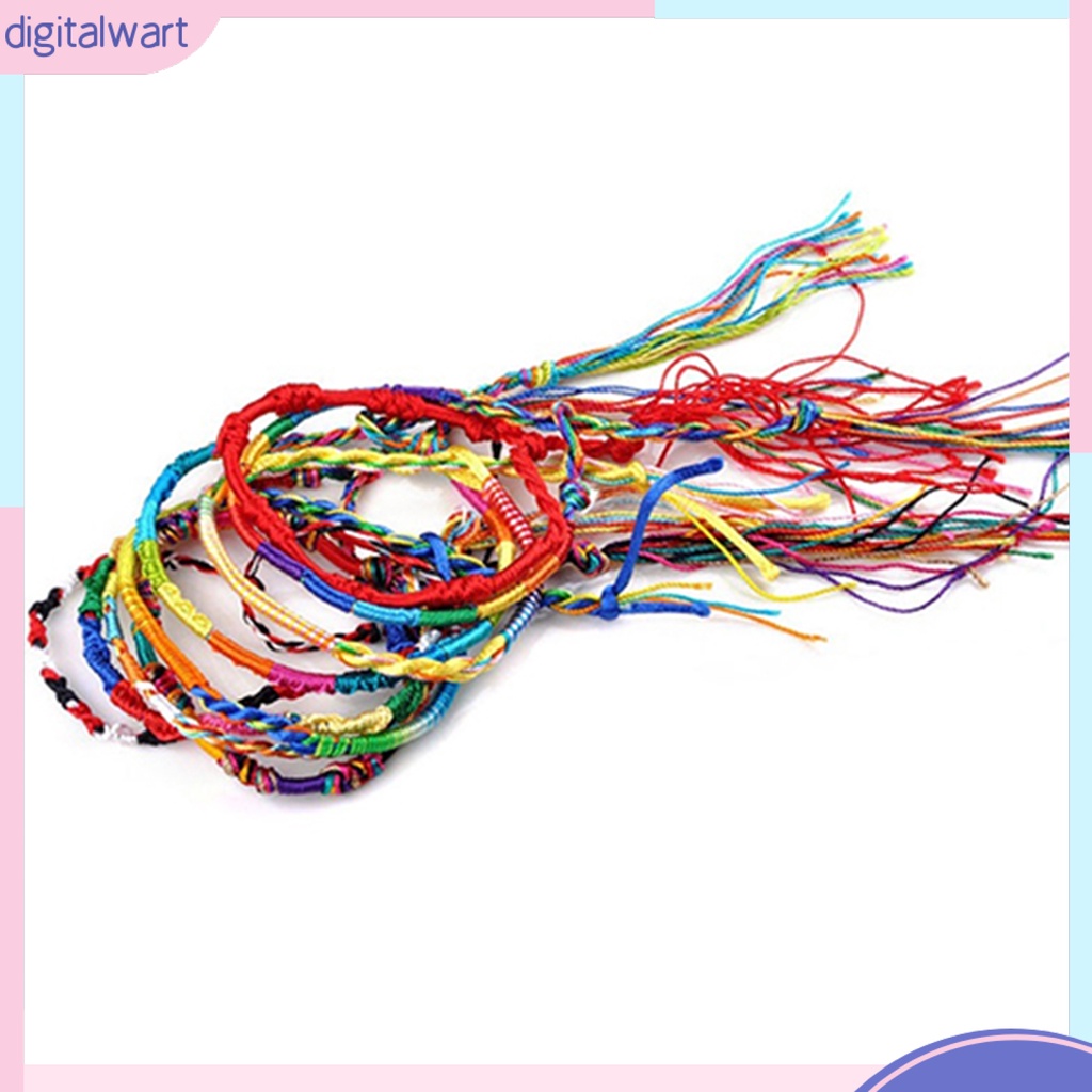 Set 20 Vòng Tay Bện Dây Nhiều Màu Sắc Thời Trang