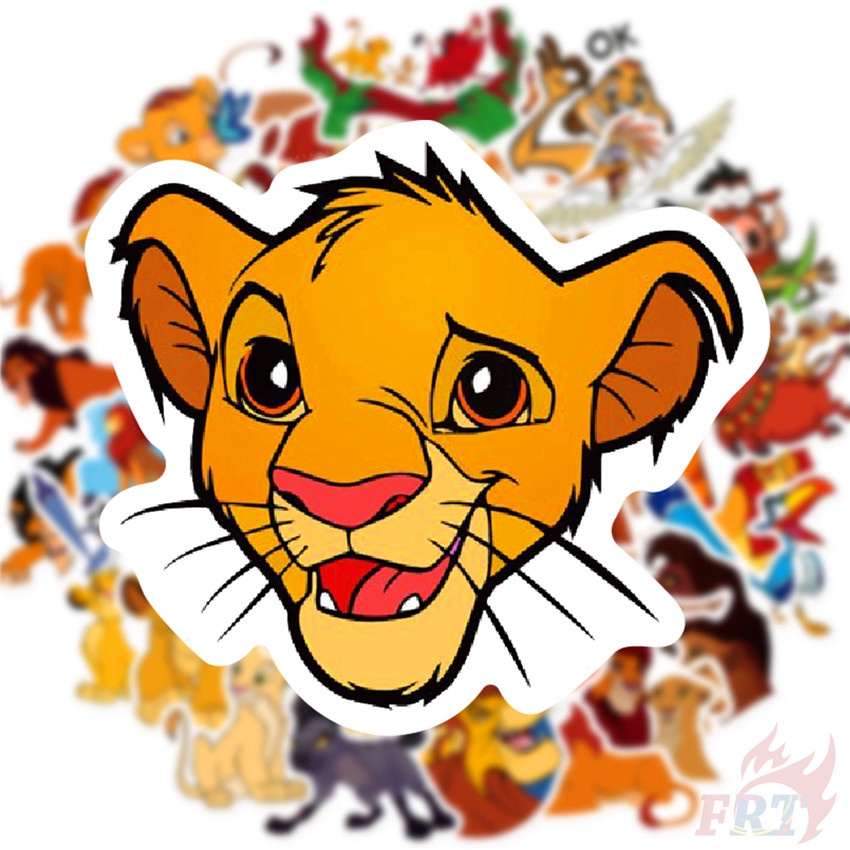 ❉ Miếng Dán Hình Vua Sư Tử 04 Trang Trí ❉ Bộ 50 Sticker Simba Xinh Xắn Dùng Trong Trang Trí