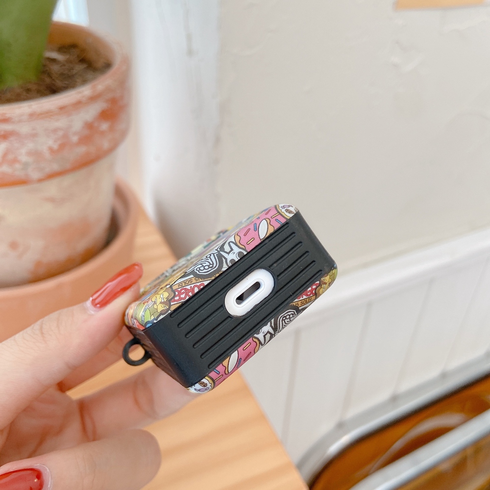 Ốp bảo vệ hộp đựng tai nghe thích hợp cho Airpods 1 / 2 Pro hình Simpson xinh xắn