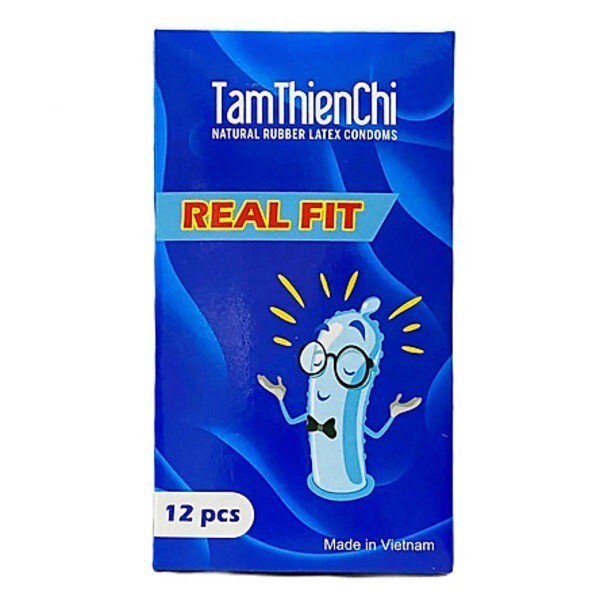 Bao cao su siêu mỏng Tâm Thiện Chí Real Fit nhiều gel bôi trơn hộp 12 bao Chuẩn Pro9x