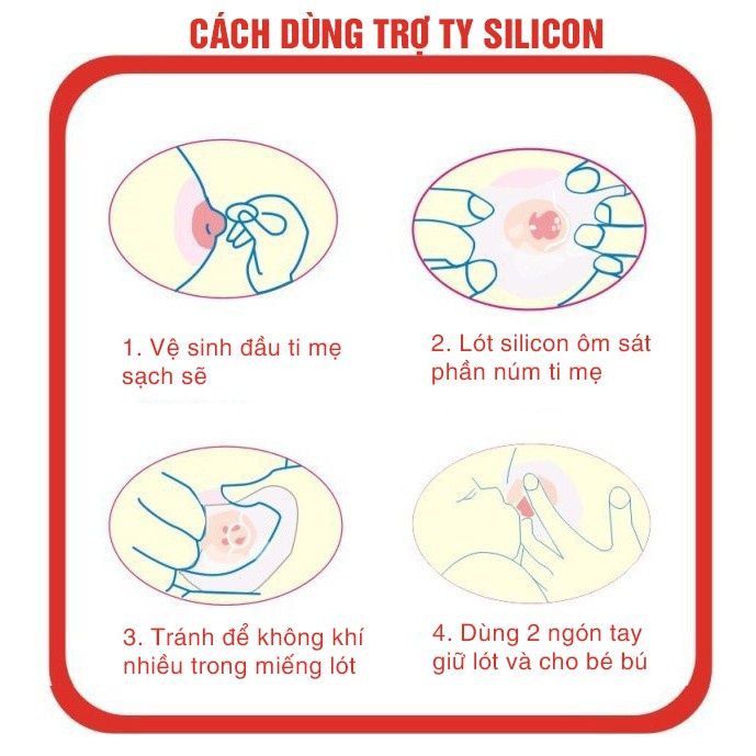 Bộ 2 núm trợ ty Silicon siêu mềm cho mẹ, Trợ ti cho bẹ và bé
