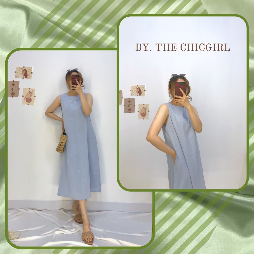 [Ảnh+Video thật]- Váy ba lỗ thô mềm dáng suông oversize/Đầm ba lỗ thô đũi(có túi) cực mát mịn cho mùa hè năng động. | BigBuy360 - bigbuy360.vn