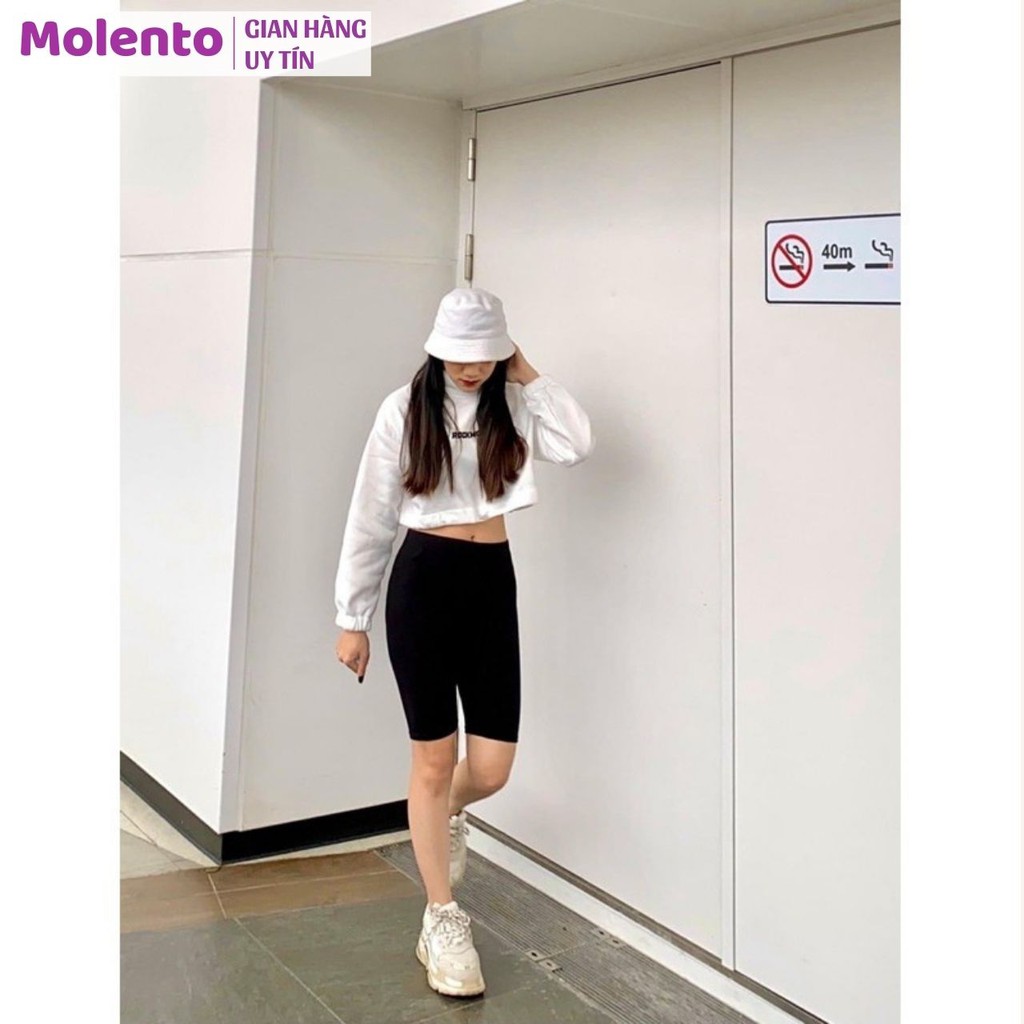 Quần Legging Lửng Nữ Thun Cotton Quần Legging Ngố Cạp Cao Co Giãn 4 Chiều Thoải Mái Vận Động Thể Thao MOLENTO - M27