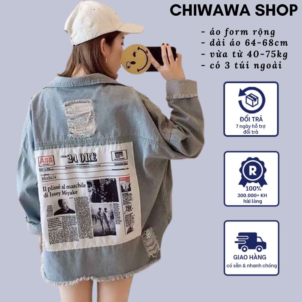 Áo khoác jean Unisex style Khung thời gian Times - Mua Ngay [Hình thật - freeship 40k]