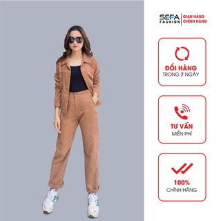 Bộ thể thao SEFA chất liệu nhung gân cao cấp SFS2235