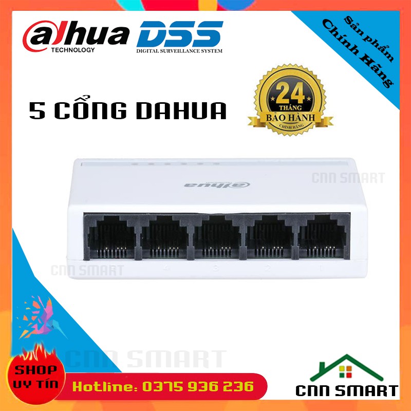 Bộ chia mạng Switch 5 cổng Dahua DSS 5 8 cổng TotoLink Tốc Độ 100Mb - S505G, S808G Gigabit tốc độ 1000M-Chính hãng BH24T