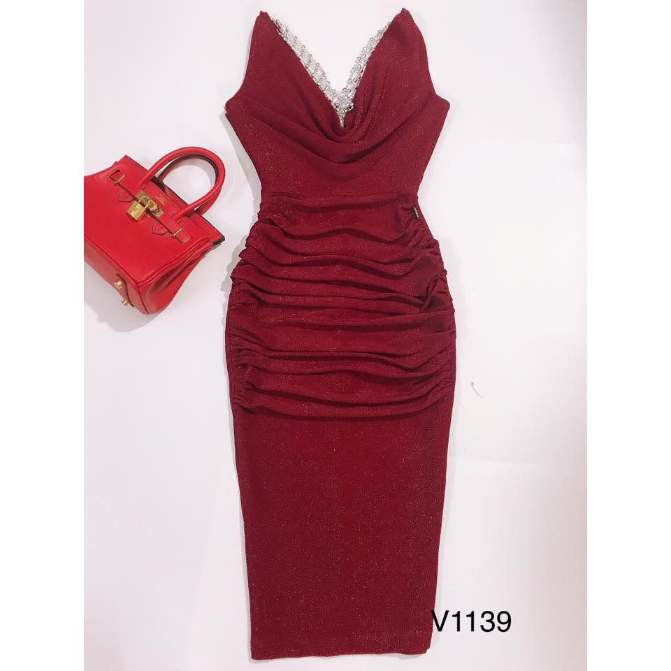 [ xả kho ] MiD Đầm dáng ôm body sexy quyến rũ dành cho phái đẹp V1139 Mie Design (kèm ảnh thật shop chụp)
