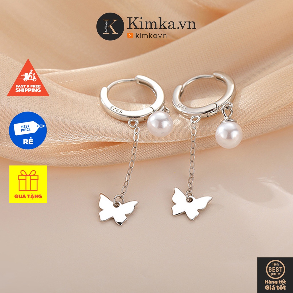 (070) Khuyên Tai Hai Hoạ Tiết Ngọc Kết Hợp 🦋 Nhỏ Tinh Tế