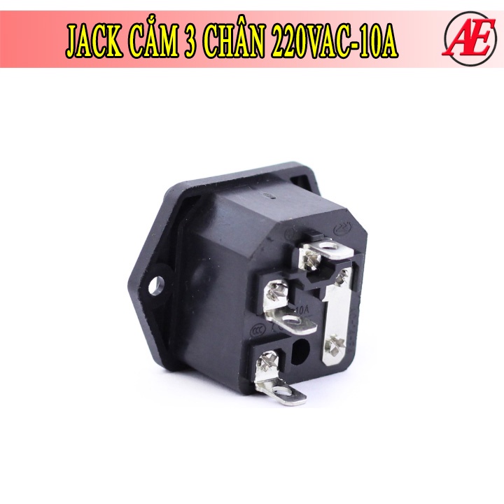 Jack Cắm 3 Chân 220VAC-10A