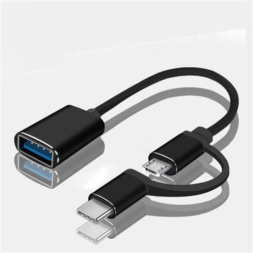 Cáp chuyển đổi 2 trong 1 Otg Usb 3.0 sang Micro Usb Type C dành cho Huawei