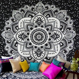 Thảm treo tường trang trí hình hoa Mandala phong cách Bohemia với 12 kiểu lựa chọn