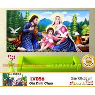 Tranh đính đá gia đình chúa lv056