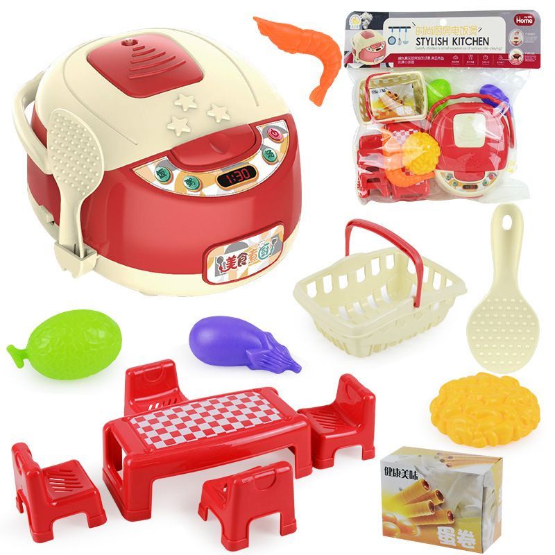 Bộ đồ chơi nấu ăn có nồi cơm điện, túi 26x28cm