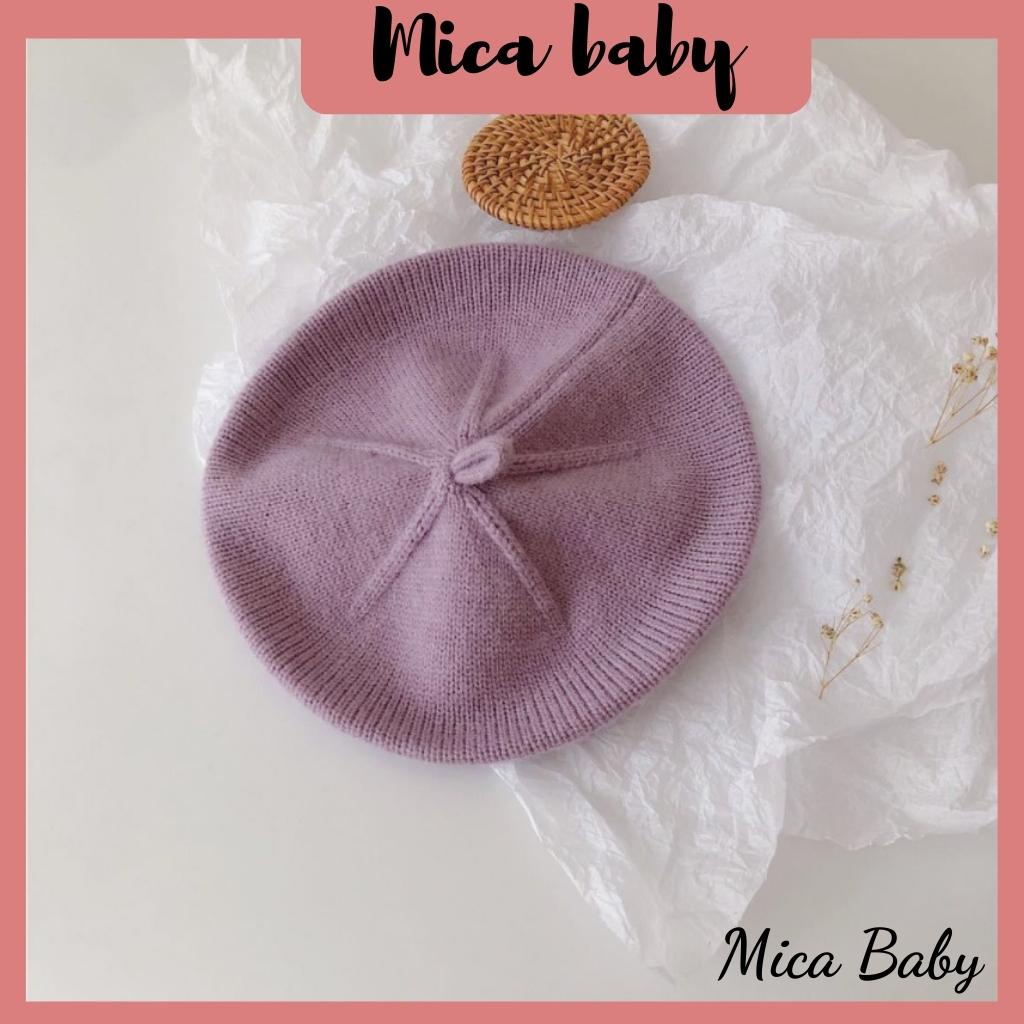 Mũ nồi chất len trơn cực dễ thương cho bé Mica baby 6 tháng - 4 tuổi MN78
