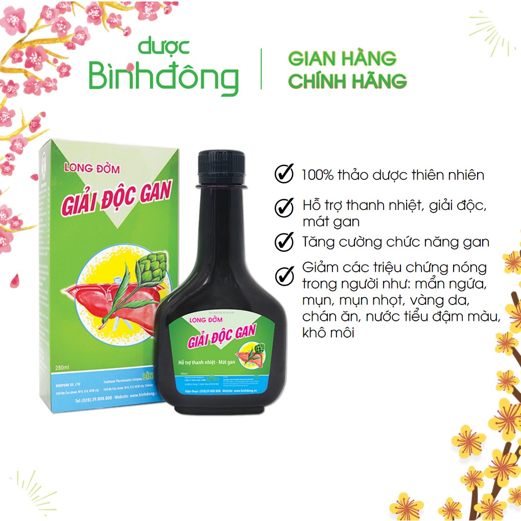 Long đởm giải độc gan Bình Đông 280ml