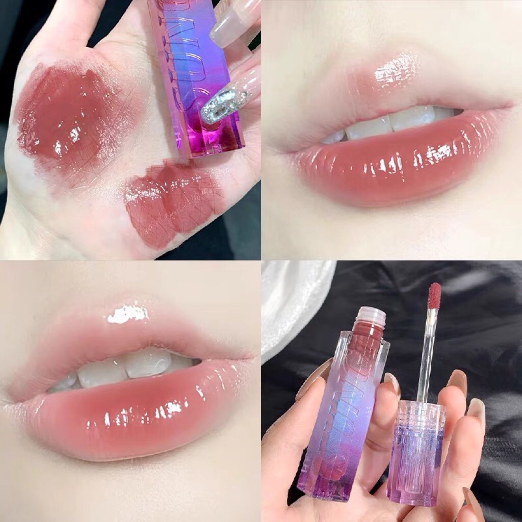 Son kem bóng HELLO STYLE mềm mượt trong veo Glazed Rippling Mirror Lip Glaze HELL02