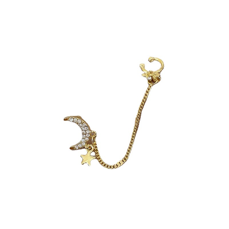 Bông Tai Mạ Bạc 925 Hình Ngôi Sao Mặt Trăng Thời Trang Hàn Quốc