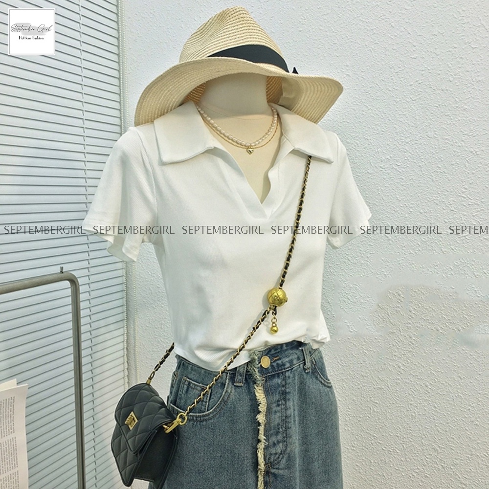 Áo polo nữ cổ bẻ dáng croptop SEPTEMBERGIRL AO TOP NU 001V2