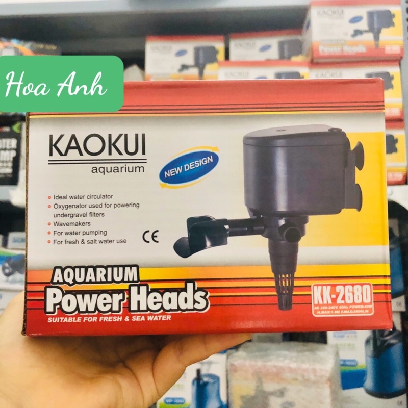 Máy Bơm Lọc Kaokui KK-2680 (40W-2800L/H-1.) - Bơm Nước 3 Trong 1 (Hút, Đẩy, Thổi Oxy) Cho Hồ Cá Cảnh