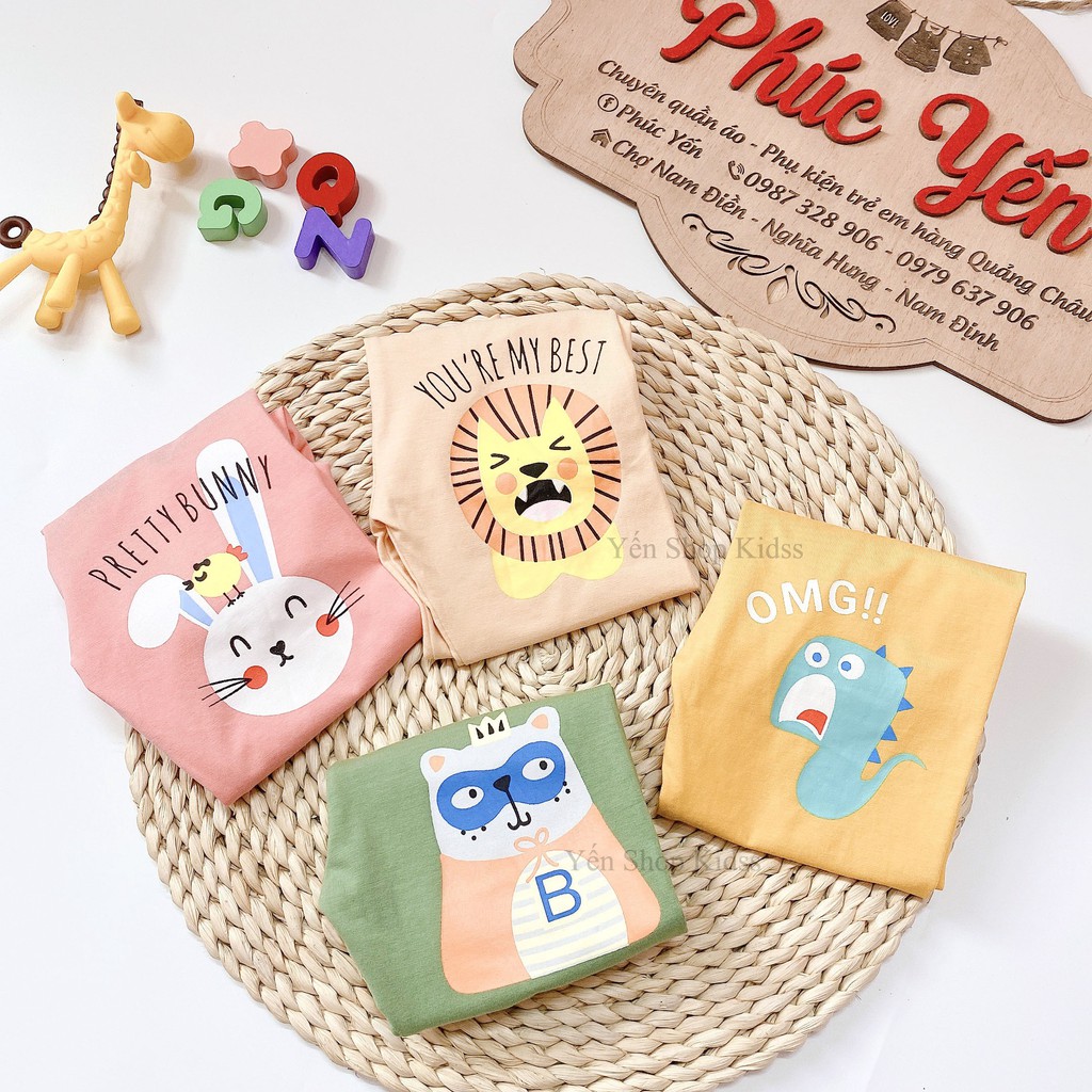 Sale !!! Bộ Dài Tay Minky Mom Cotton 100 % Họa Tiết Động Vật Sư Tử -Chữ Cho Bé_Super Sale (7-19kg) (1305)