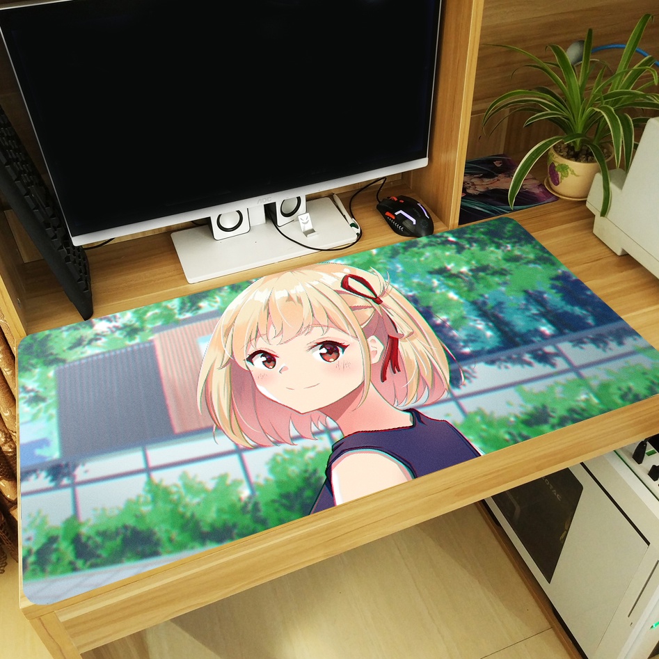Tấm Lót Chuột Chống Trượt In Hình Anime Lycoris Recoil Nishikigi Chisato Inoue Takina