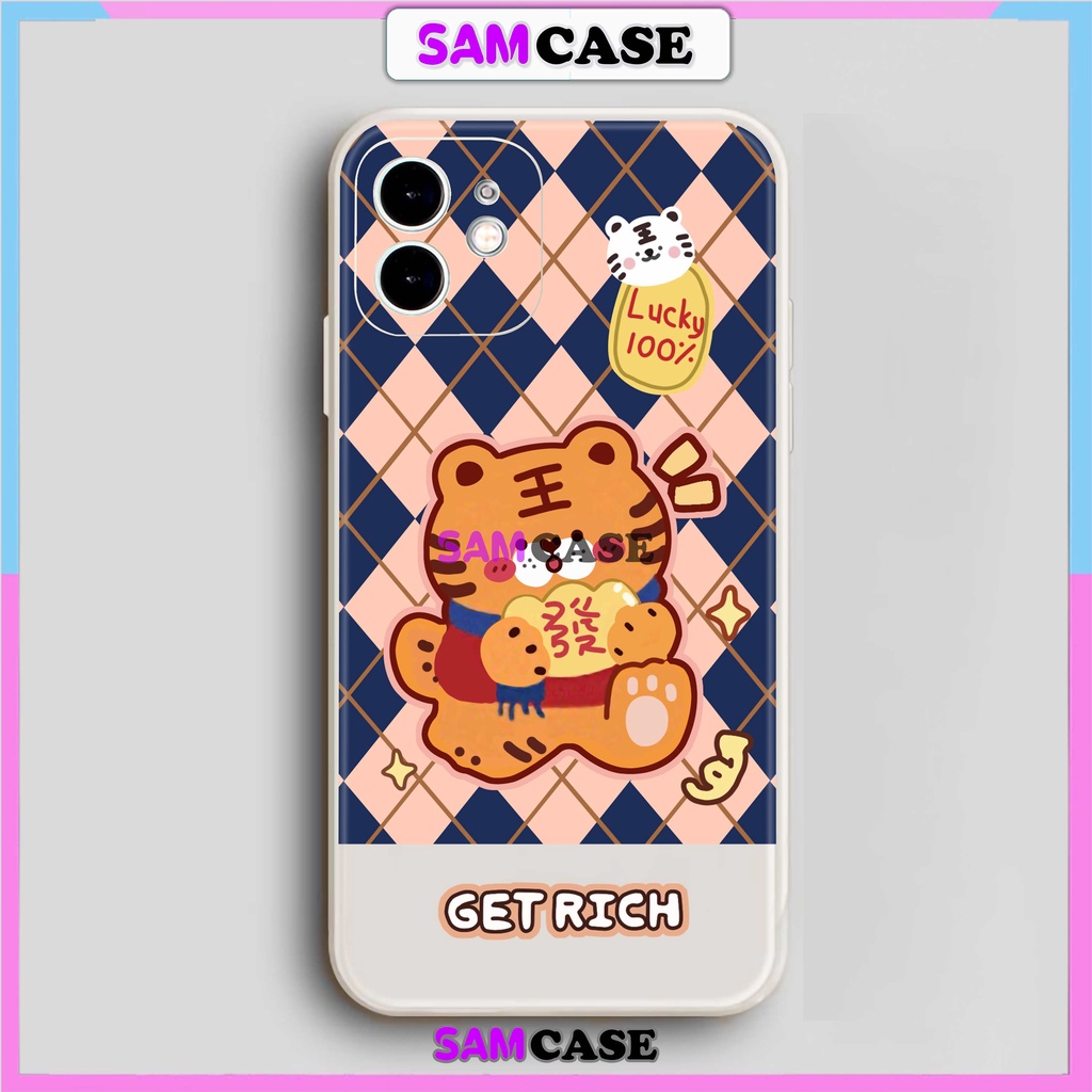 Ốp lưng iPhone cặp đôi cạnh viền vuông silicon dẻo cho iphone 6/6s/7/8/X/XS/XR/11/12/13/14 Pro Plus Max Hổ tiger cute